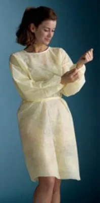 Graham Medical Products Patient Exam Gown Small / Medium Adult Yellow – 70241N