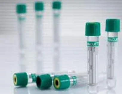 Greiner Bio-One Vacuette Venous Blood Collection Tube Plasma Tube Sodium Heparin Additive 13 X 100 mm 6 mL Green / Black Ring Pull Cap Polyethylene Terephthalate (PET) Tube – 456028