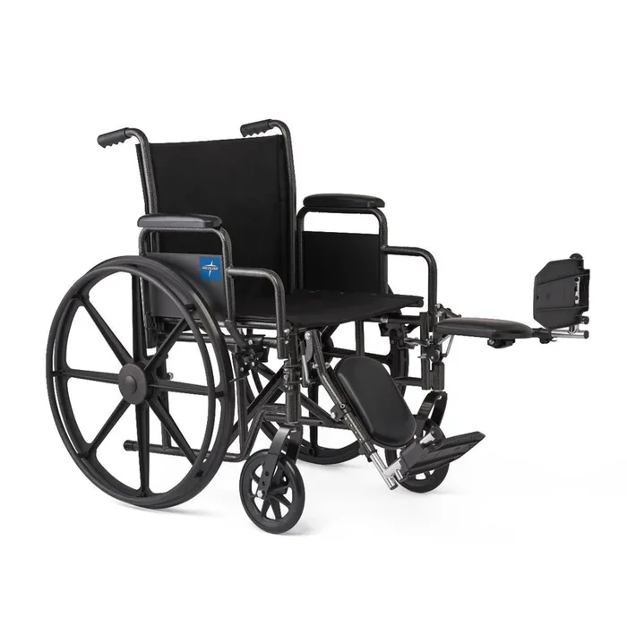 Guardian K1 Nylon Wheelchair with Elevating Leg Rests, 16″