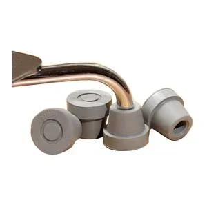Guardian Quad Cane Tip with Reinforcing Metal Insert 1/2″ Diameter, Gray, Heavy-duty Rubber