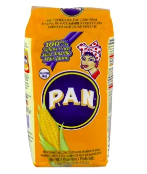 Harina Pan P.A.N Corn Meal, Yellow, Pre-Cooked – 2 lbs