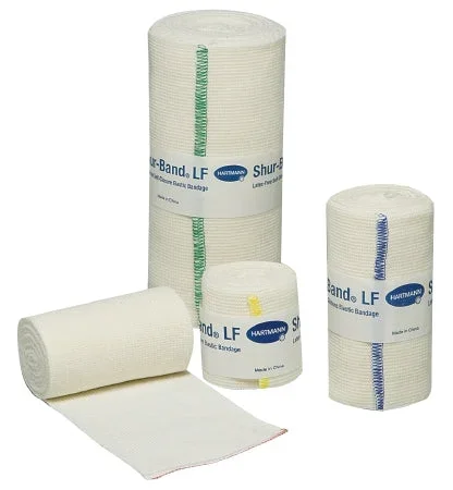 Hartmann Shur-Band LF Elastic Bandage 4 Inch X 5 Yard Standard Compression Single Hook and Loop Closure Natural NonSterile – 59540000