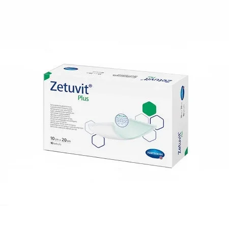 Hartmann Superabsorbent Dressing Zetuvit Plus Cellulose Fluff / Nonwoven 4 X 8 Inch – 413111