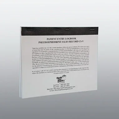Health Care Logistics Log Book Pseudoephedrine – 17350