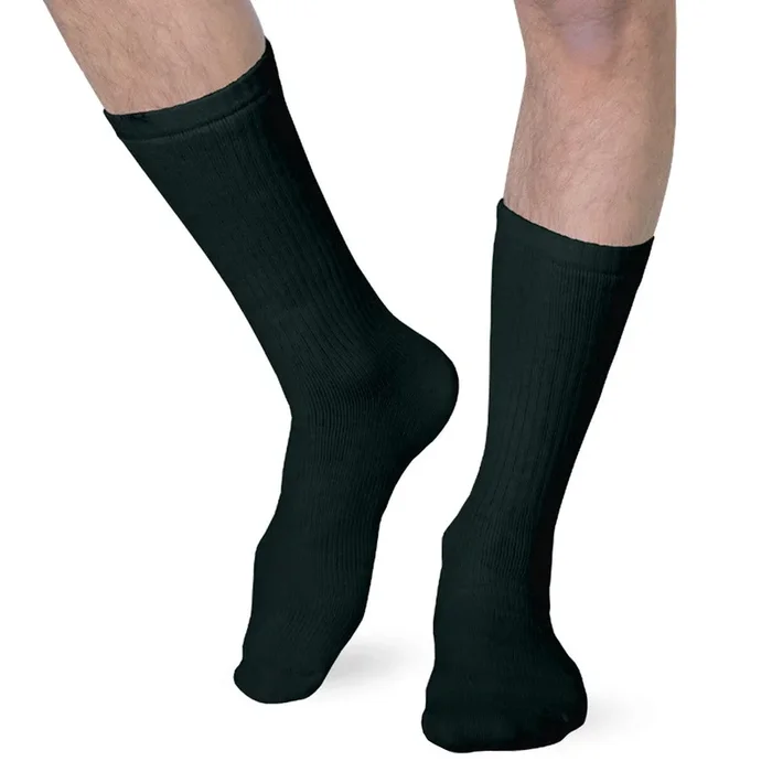 Heelbo Unisex Diabetic Compression Crew Length Socks – Black or White
