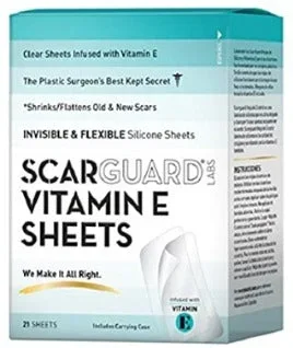Hoja de cicatrices de Scarguard Casi invisible Sicapias de cicatrices, 21 cuentas