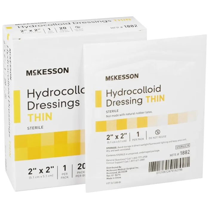 Hydrocolloid Dressing McKesson, Square, Multiple Sizes