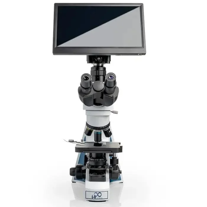 i4 Infinity S-Plan Trinoc Miscroscope with BioVID 4K Camera and 13.3″ Monitor