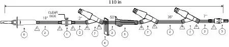 ICU Medical Administration Set 15 Drops / mL Drip Rate 110 Inch Tubing 3 Ports – B9900-227
