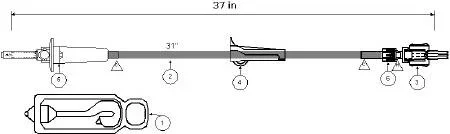 ICU Medical Secondary Administration Set 15 Drops / mL Drip Rate 37 Inch Tubing – SF3258-15H