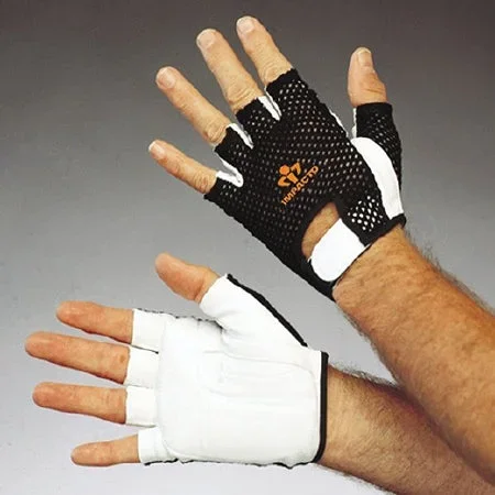 Impacto Protective Products IMPACTO Impact Glove Half Finger Medium Black / White Hand Specific Pair – 410-30-MED