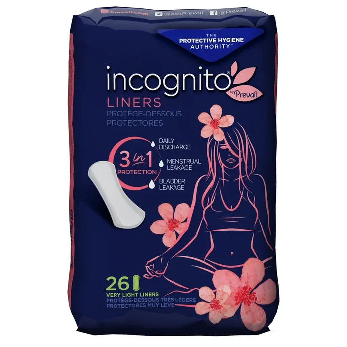 Incognito by Prevail, 3-IN-1 Feminine Pad, Liner