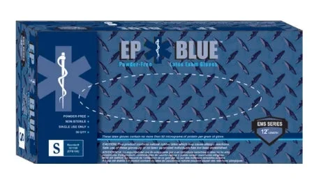 Innovative Healthcare Corporation DermAssist EP Blue Exam Glove 2X-Large NonSterile Latex Extended Cuff Length Fully Textured Blue Chemo Tested – 181400