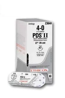J & J Healthcare Systems PDS Plus Antibacterial Suture with Needle Absorbable Uncoated Undyed Suture Monofilament Polydioxanone with Irgacare MP Antibacterial Suture Size 5-0 18 Inch Suture 1-Needle 8 mm Length 1/2 Circle Reverse Cutting Needle – PDP503G