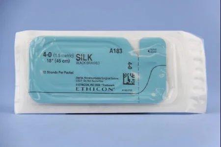 J & J Healthcare Systems Perma – Hand SUTUPAK Suture without Needle Braided Silk Nonabsorbable Coated Size 4 – 0 18 Inch Suture – SA63H