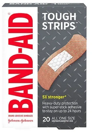 J & J Sales Band-Aid Tough Strips Adhesive Strip 1 X 3-1/4 Inch Fabric Rectangle Tan Sterile – 38137004408