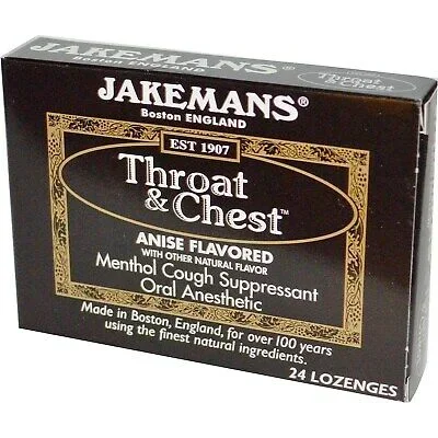 Jakemans Paveing Gargage and Chest Ainse Menthol, 24 CT