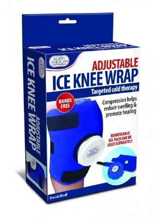 Jobar International North American Health & Wellness Ice Wrap Knee One Size Fits Most 9 X 5-1/2 X 2-3/8 Inch Reusable – JB6411