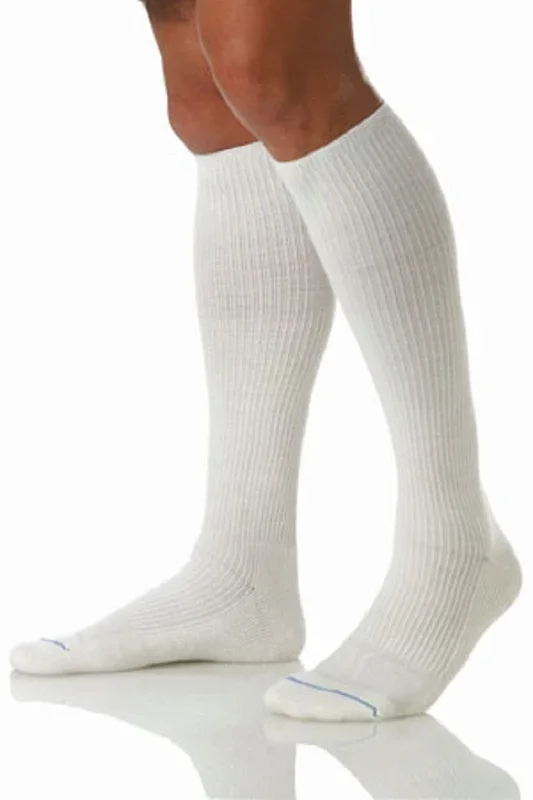 Jobst Athletic Knee-High Support Socks 8-15 mmHg Compression – White