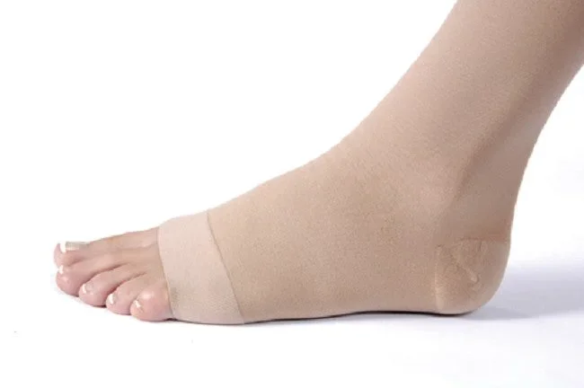 Jobst Opaque Open Toe Thigh High 30-40 mmHg Compression Stockings with Silicone Band