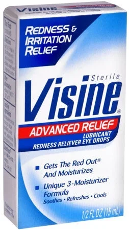 Johnson & Johnson Consumer Visine Advanced Relief Eye Lubricant 0.5 oz. Eye Drops – 10074300008483
