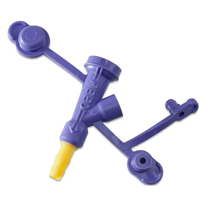 Kangaroo Polyurethane PEG Adapter with ENFit Connection, Y-Port, Yellow, 20 Fr
