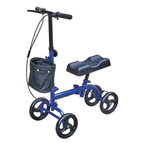 Keep Me Moving Steerable Folding Knee Scooter – BlueJay