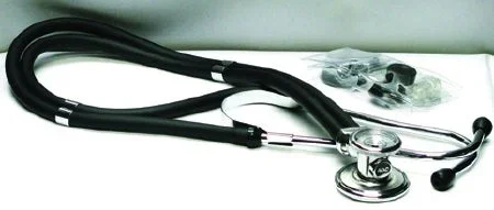 Kerma Medical Products Sprague Stethoscope Black 2-Tube 22 Inch Tube Double Sided Chestpiece – 4510