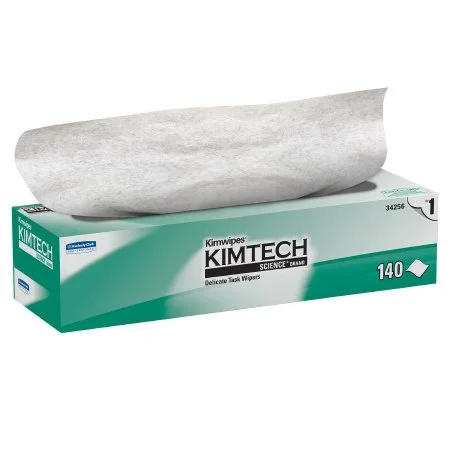 Kimberly Clark KIMTECH SCIENCE Kimwipes Delicate Task Wipe Light Duty White NonSterile 1 Ply Tissue 14-7/10 X 16-3/5 Inch Disposable – 34256