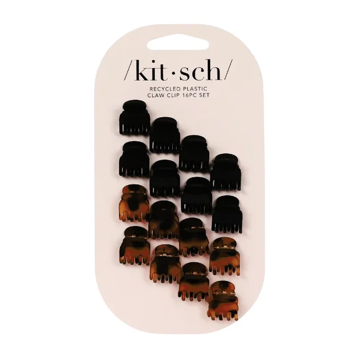 kitsch Recycled Plastic Mini Claw Clips Set (16 pieces) #10087446
