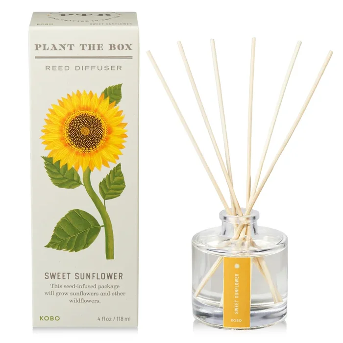 KOBO Sunflower Plant the Box Sweet Reed Diffuser (4 fl oz) #10089406