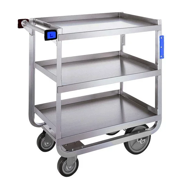 Lakeside Manufacturing Utility Cart Stainless Steel 16-1/4 X 30 X 34-1/4 Inch 3 Shelves Silver – 711