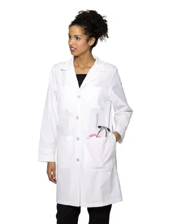 Landau Uniforms Lab Coat White Size 14 Long Sleeves Knee Length – 3153WWVC14