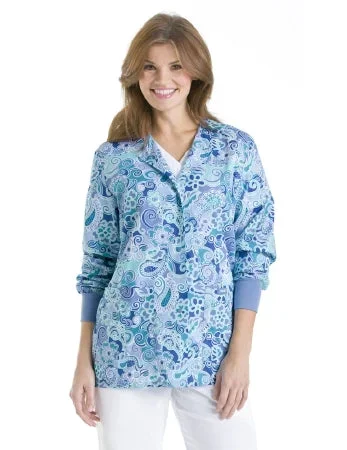 Landau Uniforms Warm-Up Jacket Wine Medium Long Sleeves Hip Length – 7525RWPMED