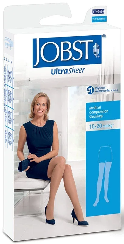 Large,Classic Black, Ultrasheer Thigh,15-20mm, Pr