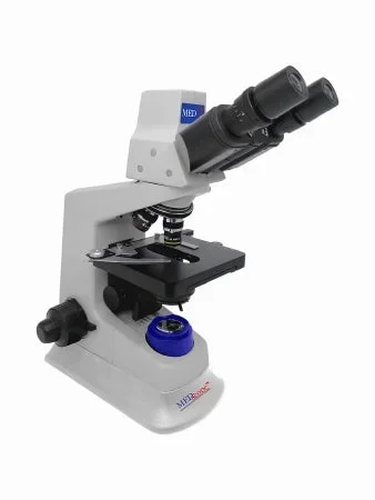 Laxco Intermediate Compound Microscope Med-Scope Med2-I1 Trinocular Head Finite Semi-Plan 4X / 10X / 40X / 100X Coaxial X / Y Mechanical Stage With Adjustable Tension – MED2-I1