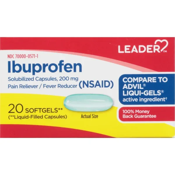 Leader Ibuprofen 200mg Softgels 20ct
