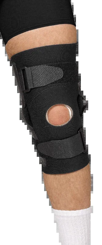 Leader Neoprene Hinged Knee Support, Black, Large