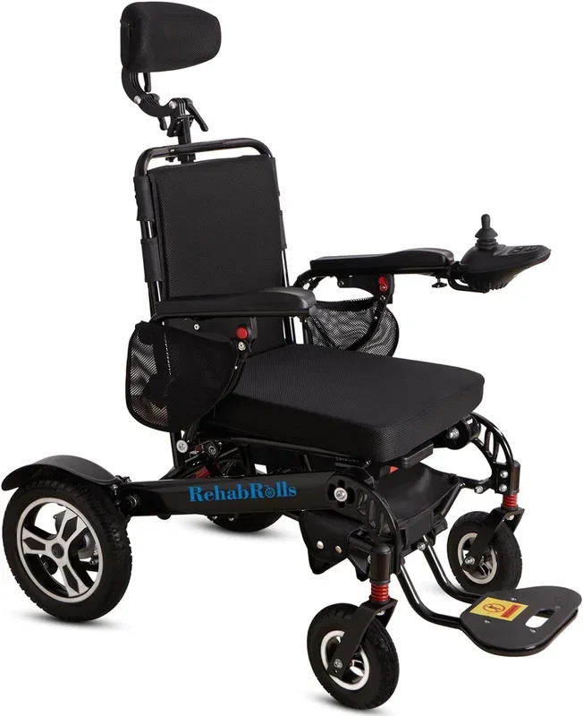 Lightweight Foldable Electric Wheelchair for Adults I 18 Miles All Terrain Motorized Wheelchair with 500W Motor, Black I Model M21665B