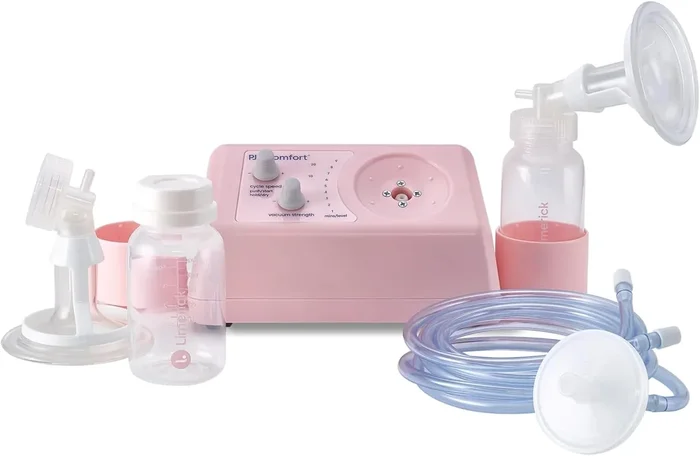 Limerick PJ’s Comfort Electric Breast Pump, Hospital Grade Compression & Vaccum Technology, Dual Soft Silicone Breast Cups