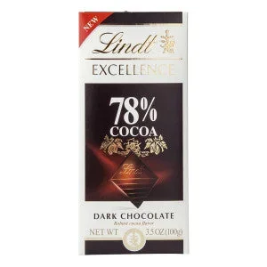 Lindt Excellence 78 % Cocoa Dark Chocolate 3.5 oz Barra