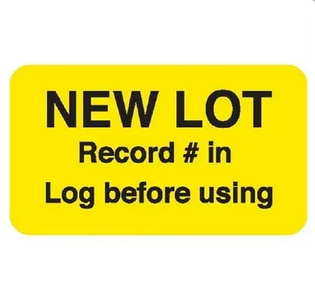 Market Lab Inc Pre-Printed Label Safety Data NEW LOT / Record # in Log before using Yellow 1 X 3-3/4 Inch – 9106
