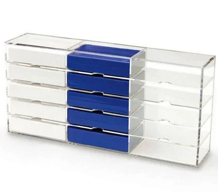 Market Lab Inc Slide Box 1.5 X 7 X 8.25 Inch, White, With 100-Slide Cork Liner – 4100-WH