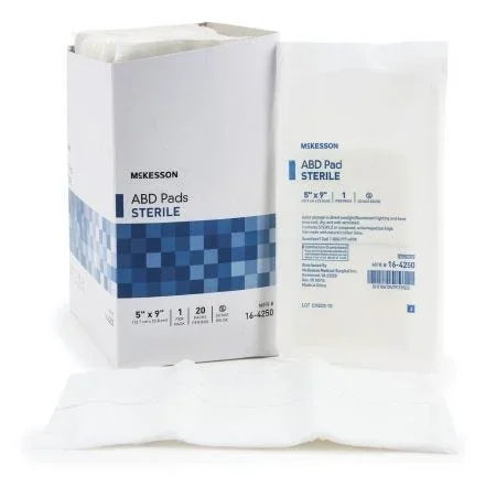 McKesson 16-4250 Abdominal Pad, Box of 20