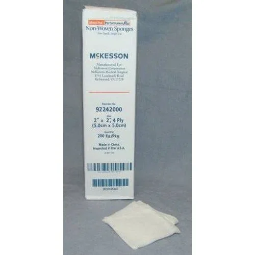 McKesson 92242000 NonWoven Sponge, Pack of 200