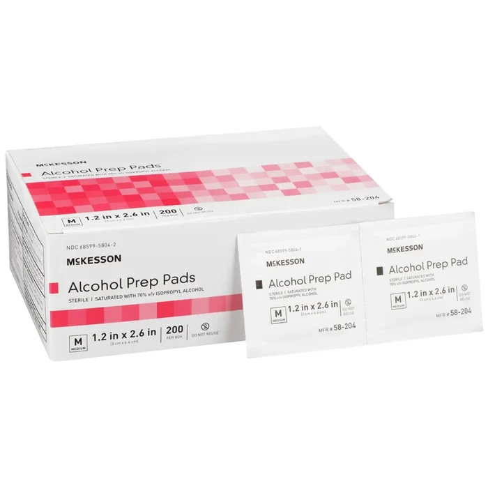 McKesson Alcohol Prep Pads – 70% Isopropyl, Sterile