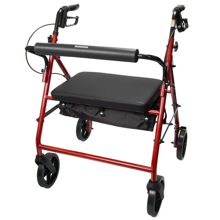 McKesson Bariatric Folding Steel 4-Wheel Rollator