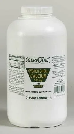 McKesson Brand Calcium with Vitamin D Supplement 1000 Tablets/Bottle