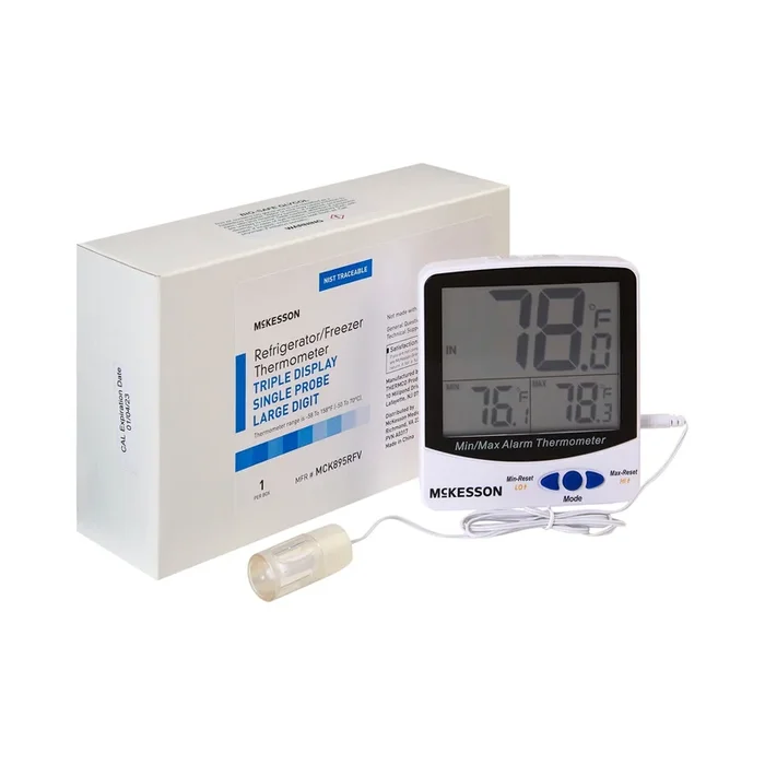 McKesson Digital Refrigerator / Freezer Thermometer With Alarm