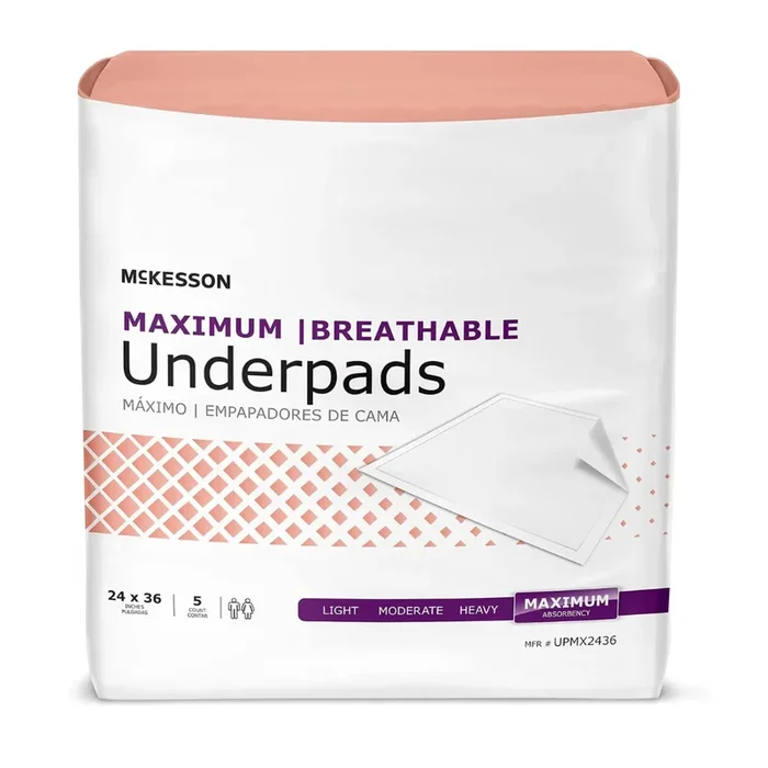 Mckesson Disposable Underpads Breathable Max – Heavy Absorbency